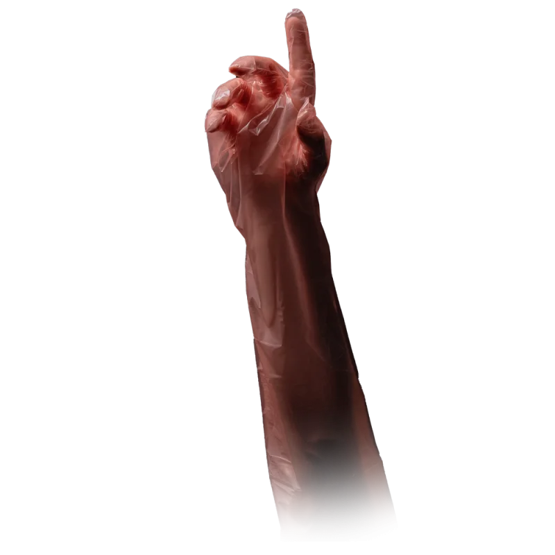 01080-L-90 Rukavice PE veterinarske orange