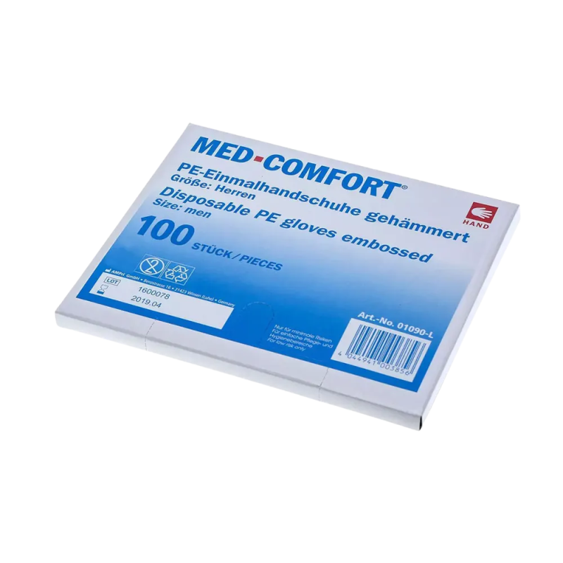 01090-L Rukavice PE Med Comfort 30 cm kut L