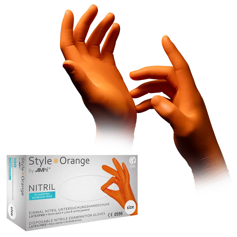 01188-XS Rukavice Style Orange nitril 100/1 XS