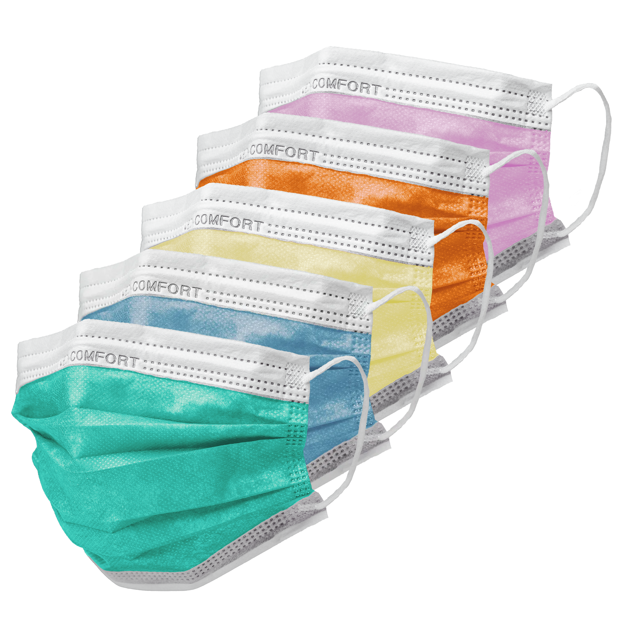 02201-MIX Maska Med Comfort  3-slojna. 50/1 MIX