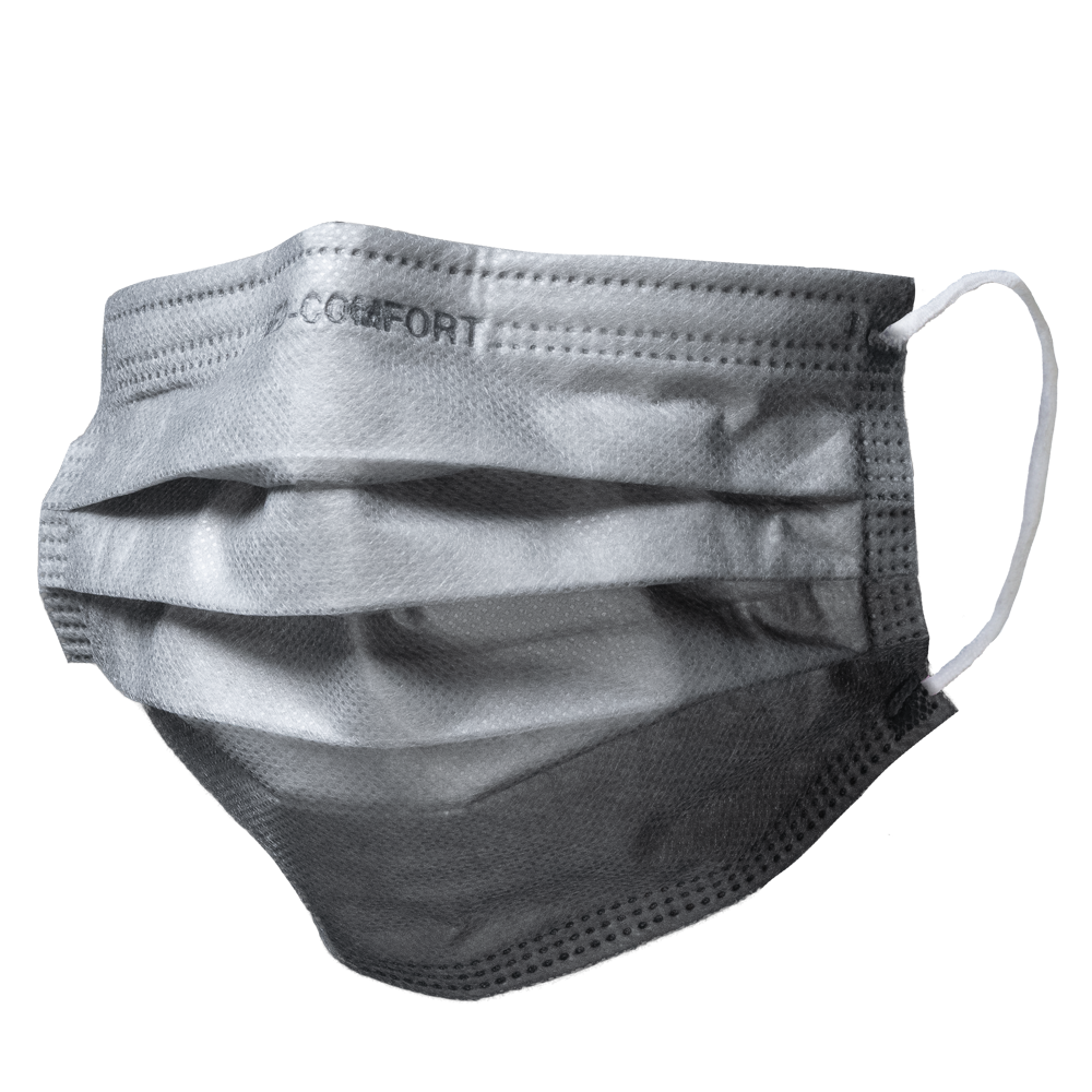 02201-PT Maska Med Comfort  4-slojna  50/1 platinasto siva