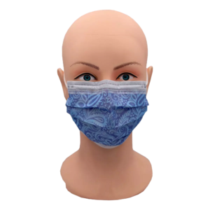 02420-DB Maska Style 3-slojna 50/1 tamnoplava cvjetići