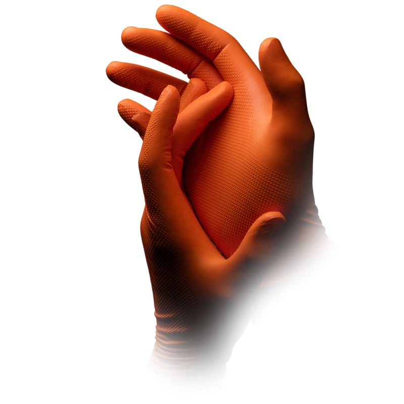 081310-XL Rukavice Solid Safety High Grip nitril orange 50/1 XL