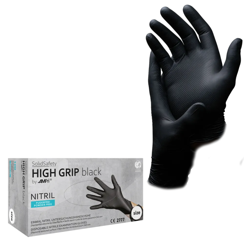 081312-XL Rukavice Solid Safety High Grip nitril crna 100/1 XL