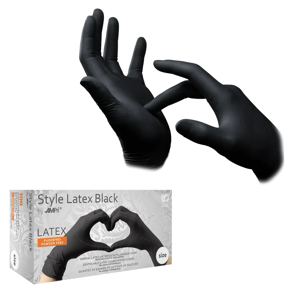 14-028-XS Rukavice Style Black latex 100/1 XS