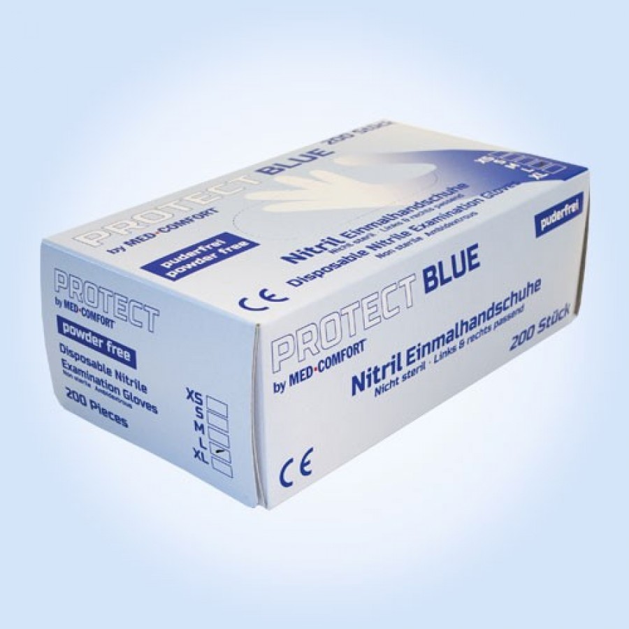 970-025-L Rukavice Care Protect nitril 200/1 plave L